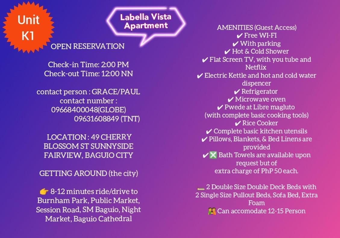 Labella Vista Apartment Baguio City Dış mekan fotoğraf